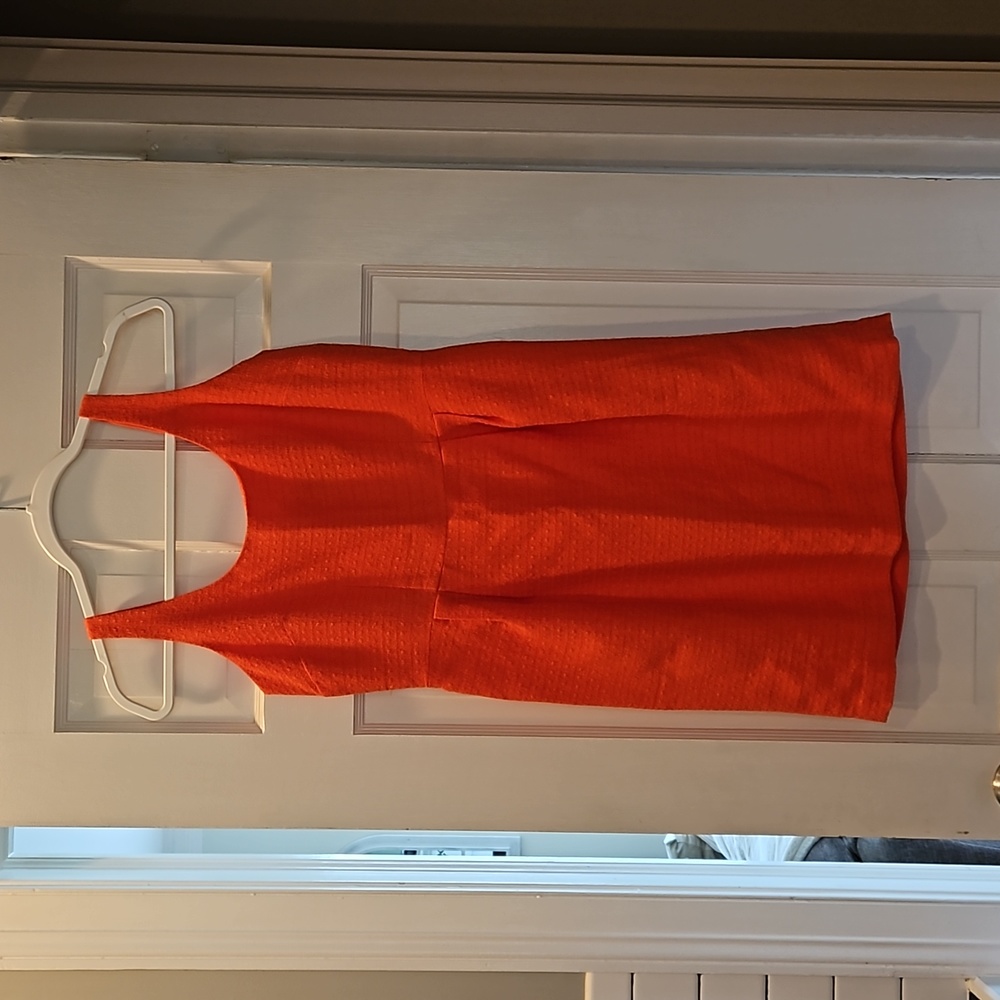 Ann Taylor Petite Tank Dress Size 4P Orange